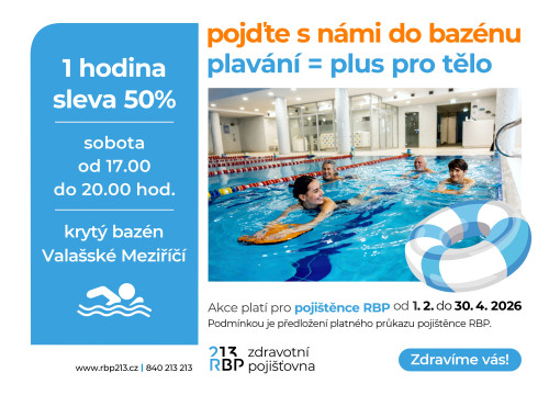 Plavání se zdravotní pojišťovnou RBP